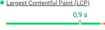 Largest Contentful Paint (LCP): 0,9 s
